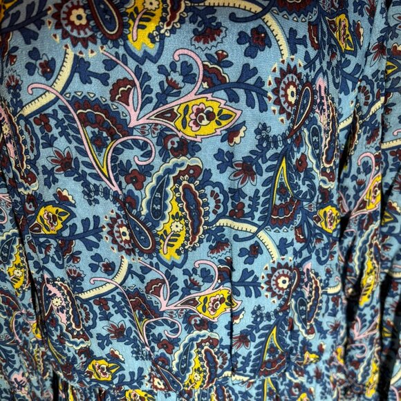 💙 NWT Boden Cottagecore Paisley Plunging Neckline Maxi Dress Size 14 - Picture 7 of 10